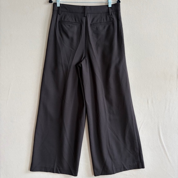 Madewell The Harlow Superwide-Leg Trousers Dark Carob Chocolate Brown size 2 - Picture 5 of 14